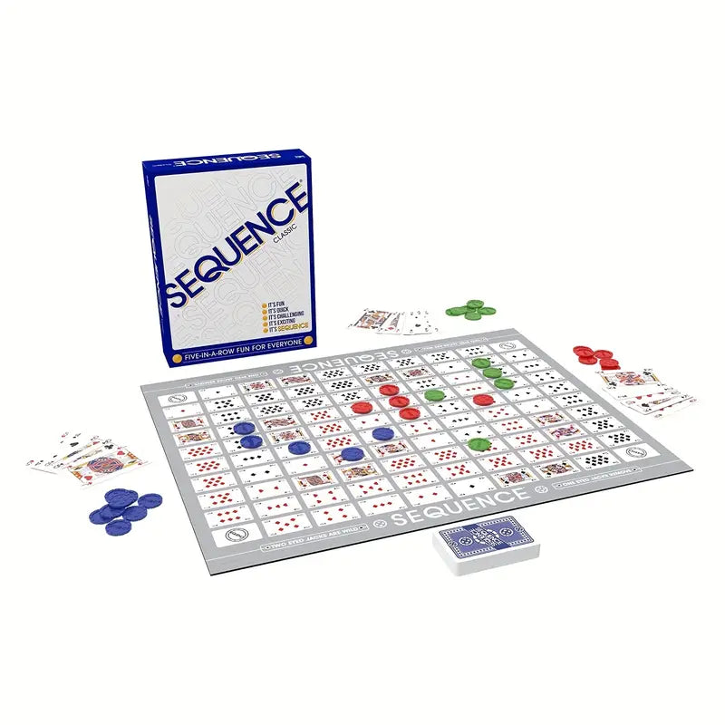 Sequence Classic Board Game – Family Strategy Game for 2-12 Players | Fun & Easy to Learn