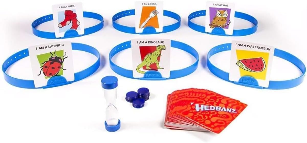 Hedbanz Game, Fun for Kids and Adults, Explore Arabic, Disney, Princess, and Expansion Packs for Endless Laughs and Quick Guessing Games! Perfect for Family, Parties