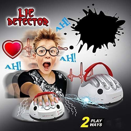 Electric Lie Detector Game – Interactive Polygraph Truth Tester | Fun Party Game for Adults & Teens | Multiplayer Truth & Dare Entertainment