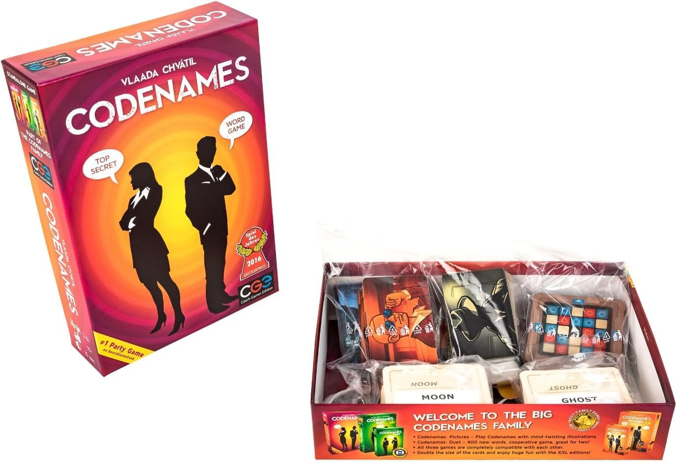 SNAPTRON® Codenames Word Party Game – Top Secret Spy Game for 2–8+ Players – Fast-Paced Team Game for Family & Friends – Best Group Play for Adults & Kids Ages 10+