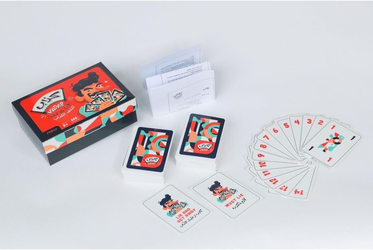 Kadab,Catch The Liar, Exciting Arabic Family Board Game, Strategic Gameplay, Emotional Intelligence, Bilingual Fun, Quality Components & Educational Value, 3-8 Players, Ages 8+,
