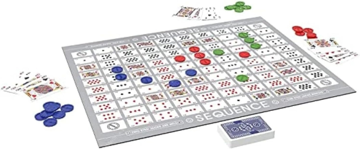 Sequence Board Game – Exciting Multi-Color Family Game for All Ages, Engaging Card & Chip Matching Challenge, Perfect for Game Nights, Parties, and Gatherings