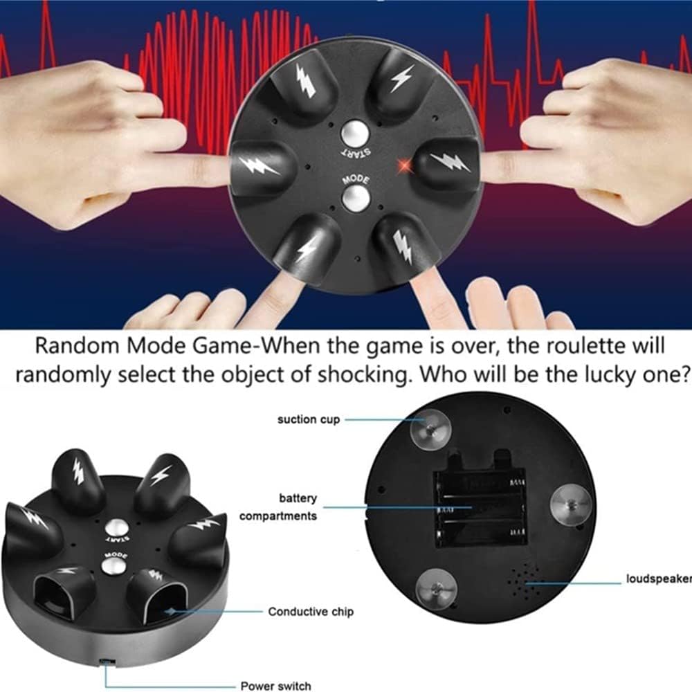 Upgrade Electric Shock Polygraph,Finger Shock Game Shocking Roulette Truth Or Dare Game Party Analyzer Consoles Gifts ,Spoof Prank Props Truth Polygraph