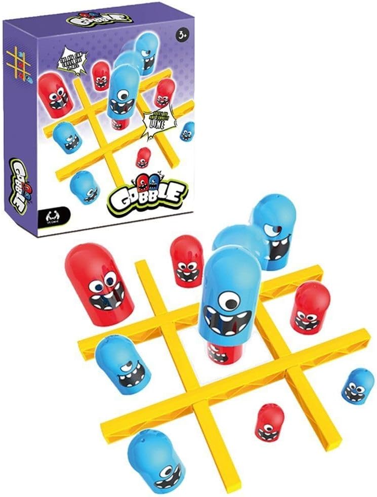 Tic Tac Gobble– Fun Strategy Game with a Wild Twist for Kids & Families