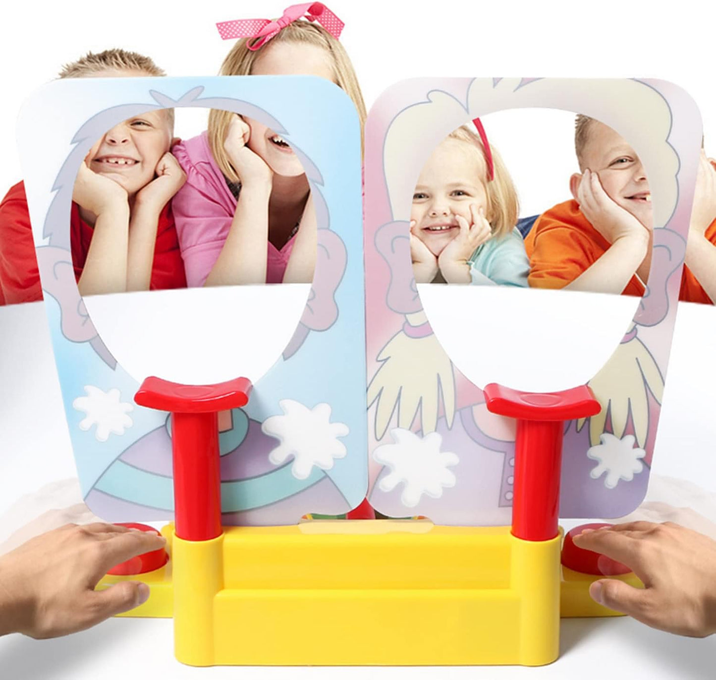 SKEIDO 1PC Double Person Pie Cake To Face Family Funny Game Gags Anti Stress Toy for Child Showdown Challenge Prank Jokes