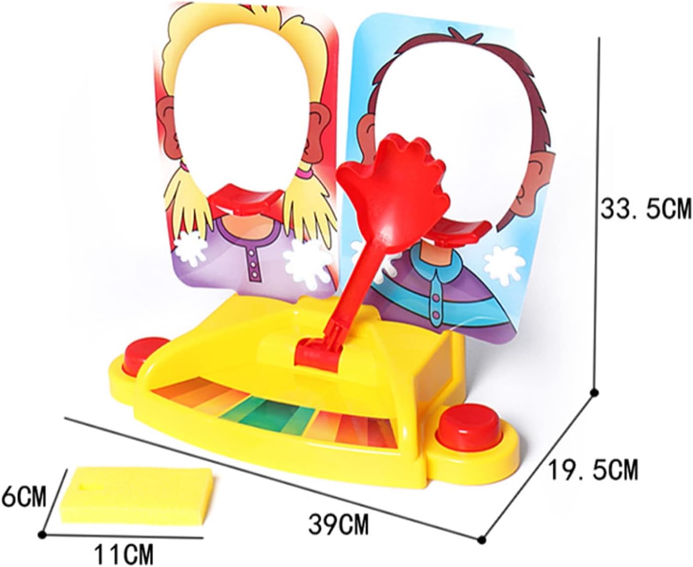 SKEIDO 1PC Double Person Pie Cake To Face Family Funny Game Gags Anti Stress Toy for Child Showdown Challenge Prank Jokes