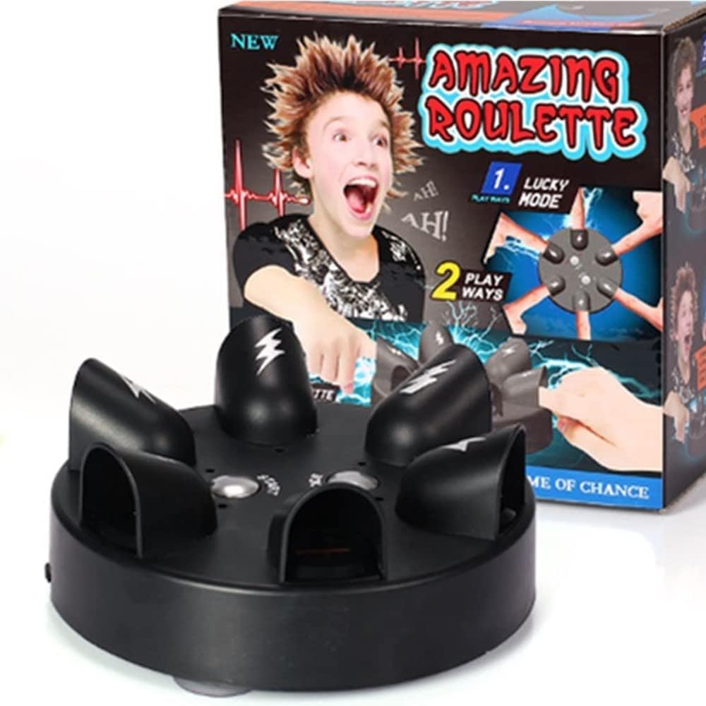 Upgrade Electric Shock Polygraph,Finger Shock Game Shocking Roulette Truth Or Dare Game Party Analyzer Consoles Gifts ,Spoof Prank Props Truth Polygraph