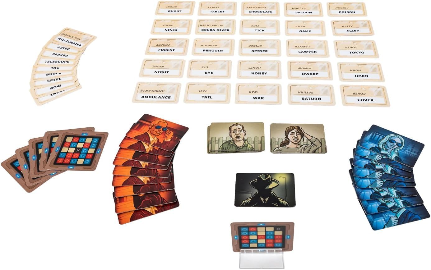 SNAPTRON® Codenames Word Party Game – Top Secret Spy Game for 2–8+ Players – Fast-Paced Team Game for Family & Friends – Best Group Play for Adults & Kids Ages 10+
