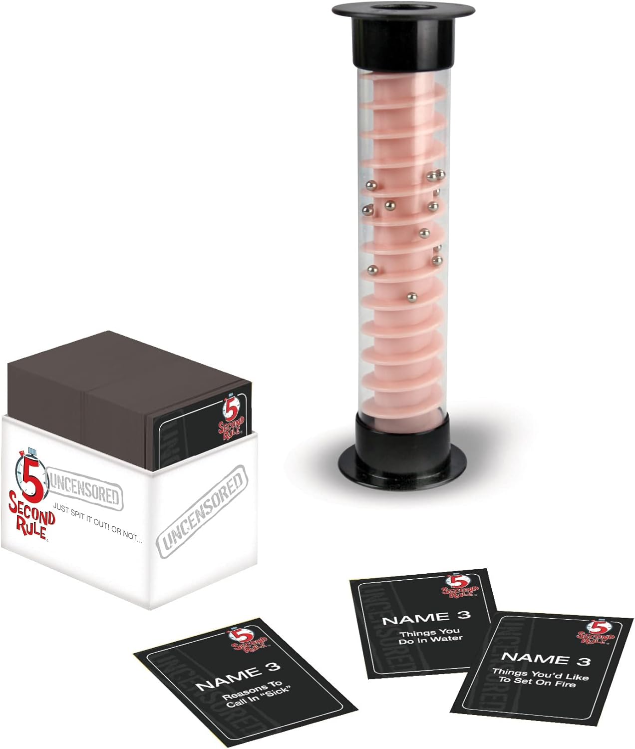 Playmonster 5 Second Rule Uncensored - Just Spit It Out... Or Not - Quick Thinking Party Game - Adult Humor - Ages 17+