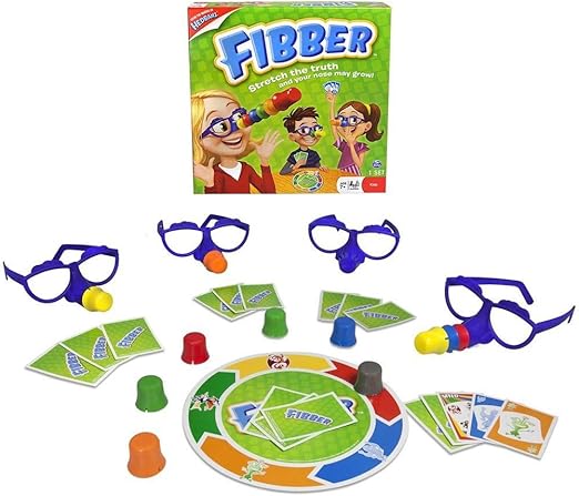 Fibber – Bluffing Family Board Game with Hilarious Nose Pieces | Fun Party Game for Kids & Adults | 3–4 Players | Ages 7+