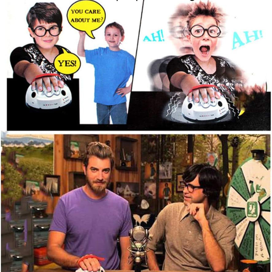 OUKEYI Micro Electric Shock Lie Detector, Shocking Liar Party Game Interesting True or Dare Detector Joke Toys Polygraph Entertainment