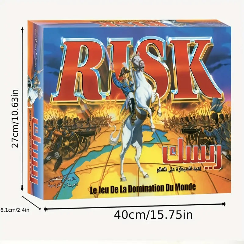 Risk -Arabic Strategy Board Game – World Domination Edition with New Map & Secret Missions | 2–5 Players Ages 10+