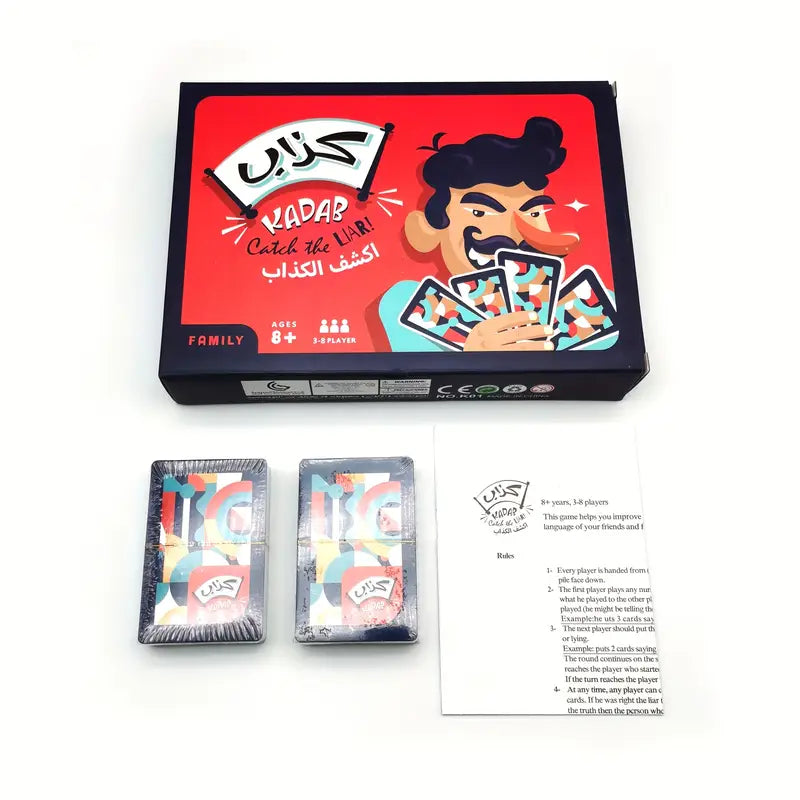 Kadab: Catch The Liar – Arabic & English Family Board Game for 3–8 Players | Strategic, Emotional Intelligence-Based Fun for Ages 8+