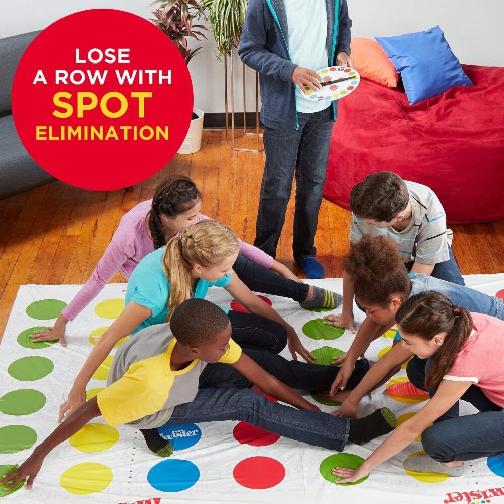 Goodern Twister Game,Twister Party Classic Board Game Team Twister Game for 2 or More Players,Twister Kids Game Floor Mat Game Funny Balance Games Pad with Spinner for Indoor Outdoor Game Party