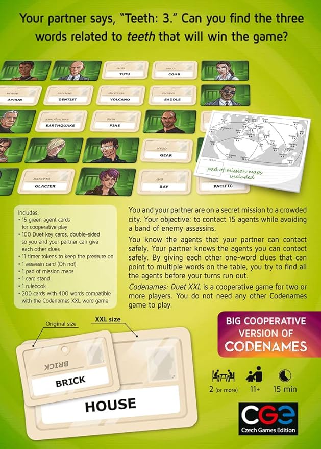 Codenames Duet | 2+ Player Cooperative Spy Word Game | Strategy & Mystery Game for Couples, Friends & Family | Party-Friendly Puzzle Challenge
