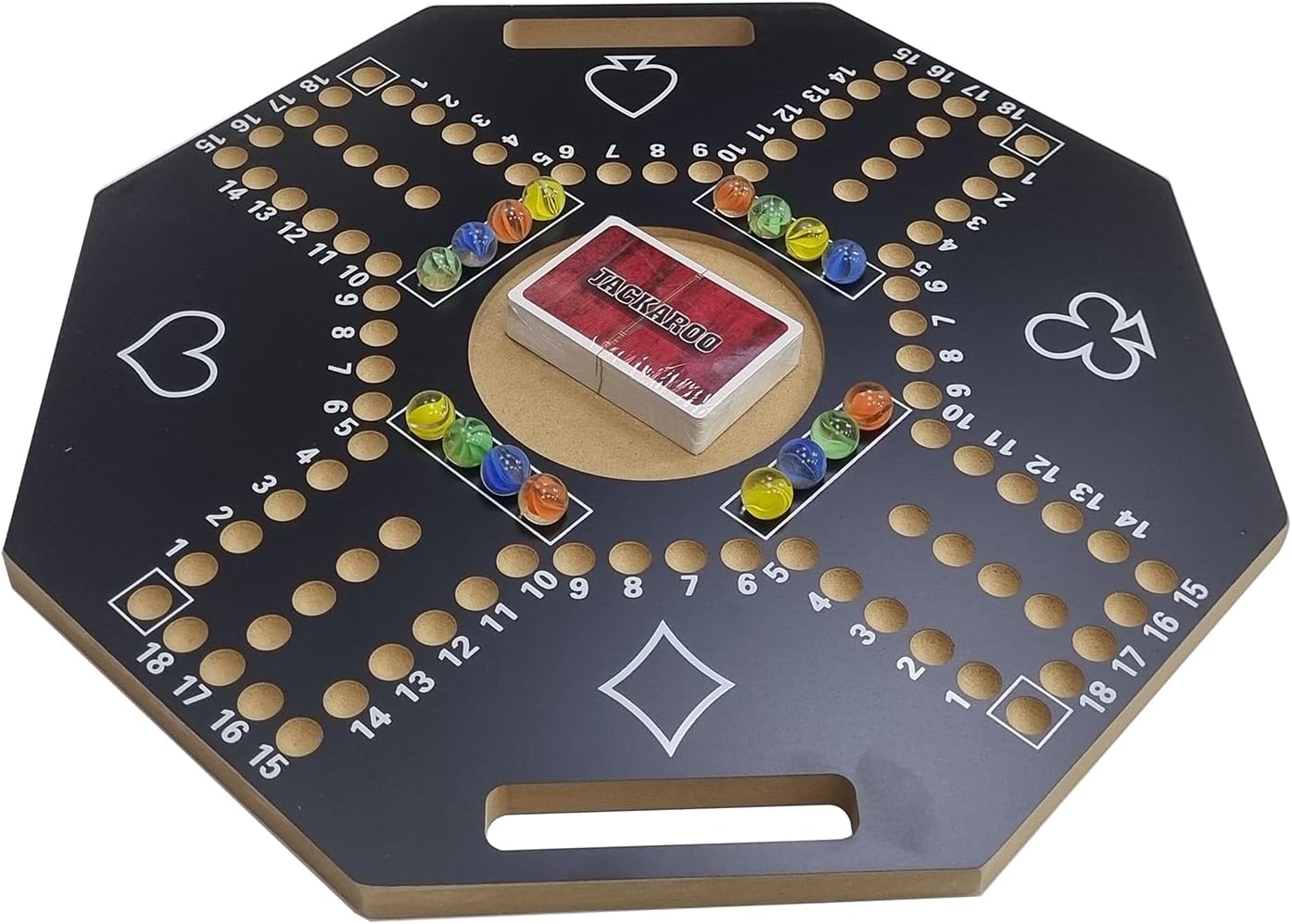 Jakaroo Wooden Board Game –Strategy Game for 2–4 Players | High-Quality Wood & Marble Pieces | Family Game Night Favorite