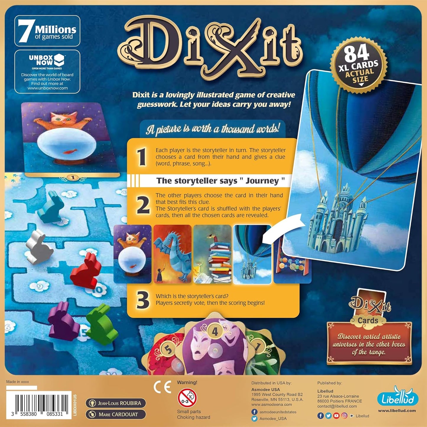 Libellud Dixit Board Game - The Award-Winning Game of Imagination and Creativity! Fun Family Storytelling Game for Kids & Adults, Ages 8+, 3-6 Players, 30 Minute Playtime, Made