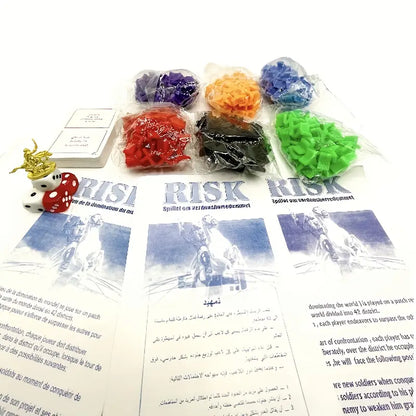 Risk -Arabic Strategy Board Game – World Domination Edition with New Map & Secret Missions | 2–5 Players Ages 10+