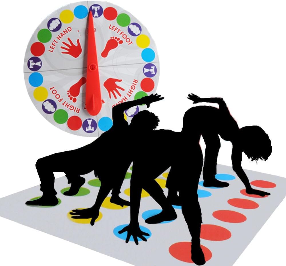 Goodern Twister Game,Twister Party Classic Board Game Team Twister Game for 2 or More Players,Twister Kids Game Floor Mat Game Funny Balance Games Pad with Spinner for Indoor Outdoor Game Party