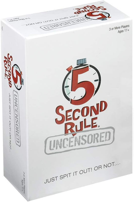 Playmonster 5 Second Rule Uncensored - Just Spit It Out... Or Not - Quick Thinking Party Game - Adult Humor - Ages 17+