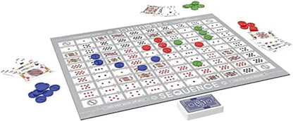 Sequence Board Game – Exciting Multi-Color Family Game for All Ages, Engaging Card & Chip Matching Challenge, Perfect for Game Nights, Parties, and Gatherings