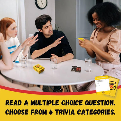 Brilliant or BS? - A Trivia Party Game for Know-It-Alls and Big Fat Liars [Hilarious Bluffing Game for 4-6 Players, Family-Friendly, Ages 14+]