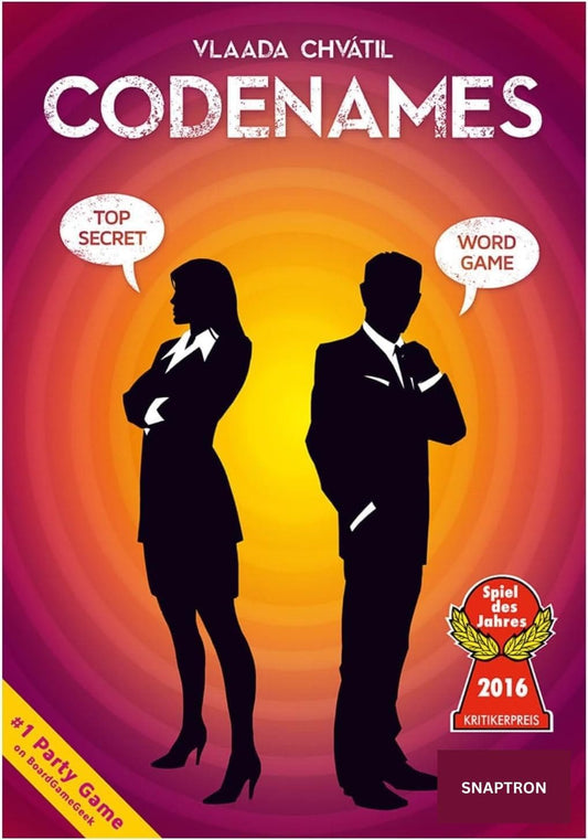 SNAPTRON® Codenames Word Party Game – Top Secret Spy Game for 2–8+ Players – Fast-Paced Team Game for Family & Friends – Best Group Play for Adults & Kids Ages 10+