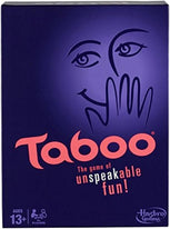 Hasbro Gaming - Taboo Board Game, Guessing Board Game for Families and Kids Ages 13+, Party Games for 4 or More Players;