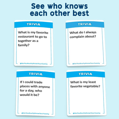 DO YOU REALLY KNOW YOUR FAMILY? A Fun Family Game Filled with Conversation Starters and Challenges - Great for Kids, Teens and Adults