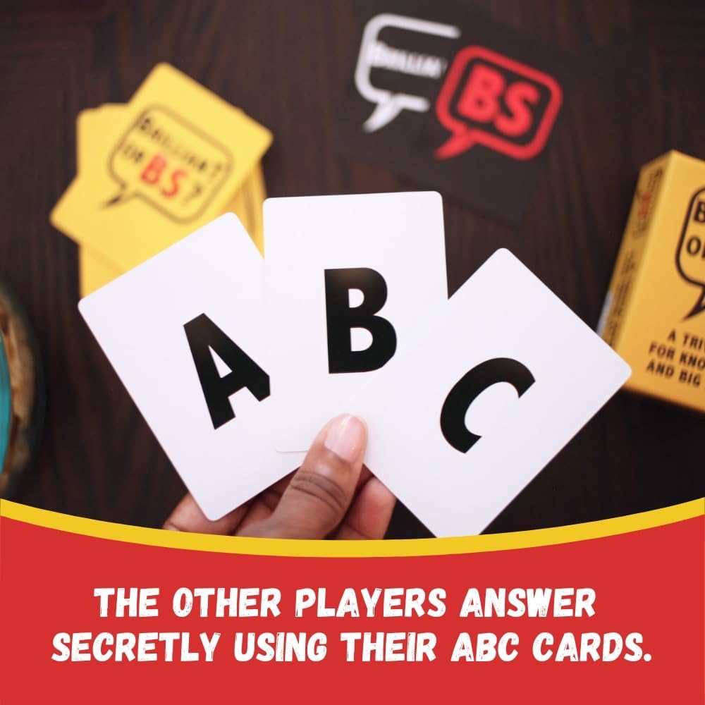 Brilliant or BS? - A Trivia Party Game for Know-It-Alls and Big Fat Liars [Hilarious Bluffing Game for 4-6 Players, Family-Friendly, Ages 14+]