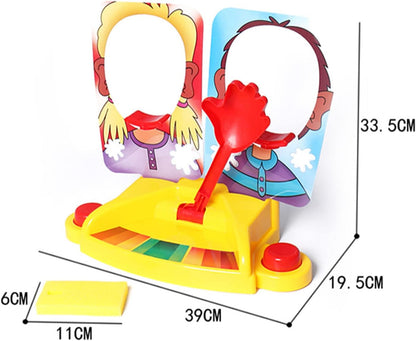 SKEIDO 1PC Double Person Pie Cake To Face Family Funny Game Gags Anti Stress Toy for Child Showdown Challenge Prank Jokes