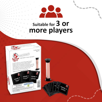 Playmonster 5 Second Rule Uncensored - Just Spit It Out... Or Not - Quick Thinking Party Game - Adult Humor - Ages 17+