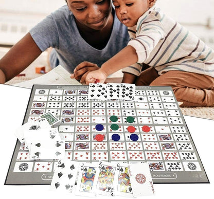 Sequence Board Game – Exciting Multi-Color Family Game for All Ages, Engaging Card & Chip Matching Challenge, Perfect for Game Nights, Parties, and Gatherings