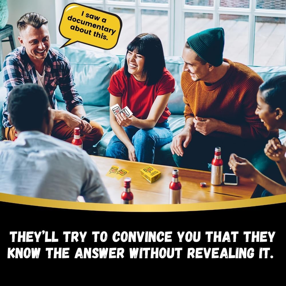 Brilliant or BS? - A Trivia Party Game for Know-It-Alls and Big Fat Liars [Hilarious Bluffing Game for 4-6 Players, Family-Friendly, Ages 14+]