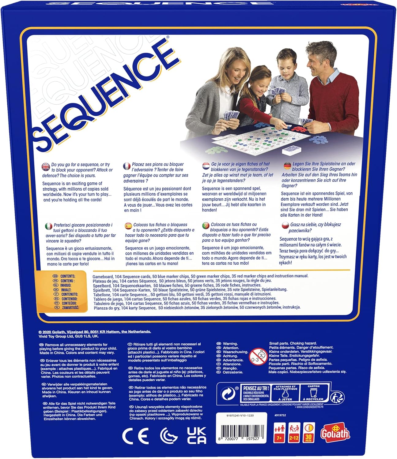 Sequence Classic Board Game – Family Strategy Game for 2-12 Players | Fun & Easy to Learn
