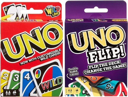 Mattel Uno Original and Flip Card Games -Combo Pack of 2