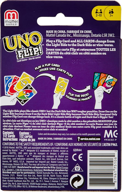 Mattel Uno FLIP, Card Game GDR44, multicolour
